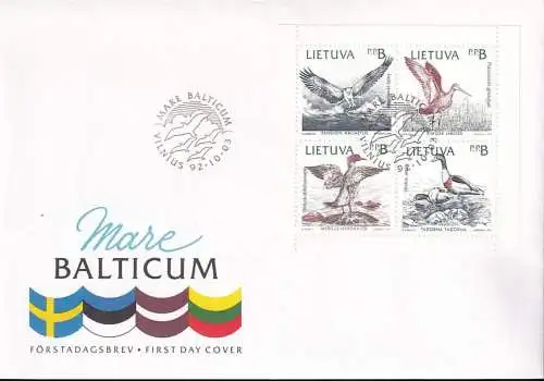 LITAUEN 1992 Mi-Nr. 501/04 FDC