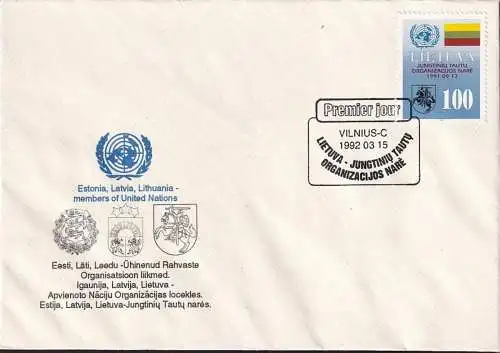 LITAUEN 1992 Mi-Nr. 495 FDC