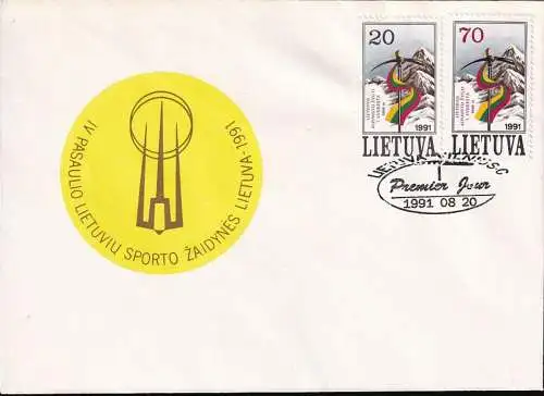 LITAUEN 1991 Mi-Nr. 484/85 FDC