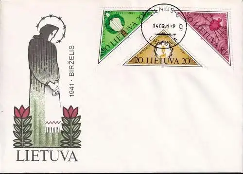 LITAUEN 1991 Mi-Nr. 477/79 FDC