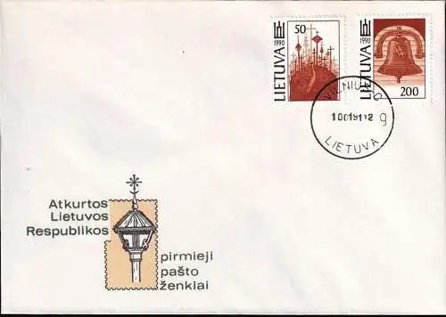 LITAUEN 1991 Mi-Nr. 468/69 FDC