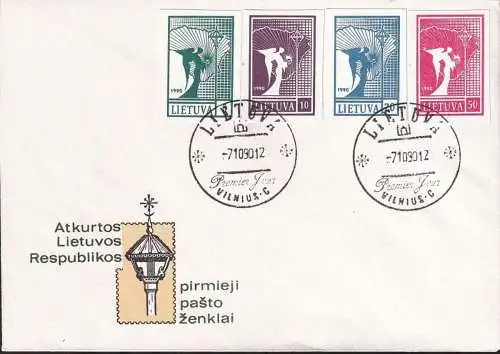 LITAUEN 1990 Mi-Nr. 457/60 FDC