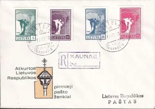 LITAUEN 1990 Mi-Nr. 457/60 FDC