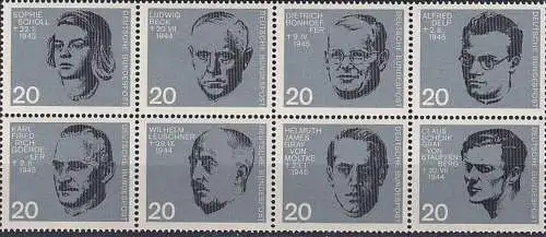DEUTSCHLAND 1964 Mi-Nr. 431/38 aus Block 3 ** MNH