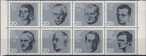 DEUTSCHLAND 1964 Mi-Nr. 431/38 aus Block 3 ** MNH