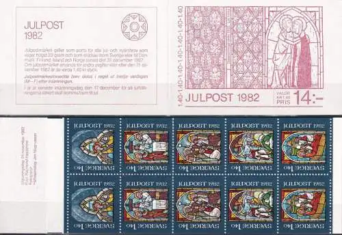 SCHWEDEN 1982 Mi-Nr. MH 90 Markenheft/booklet ** MNH