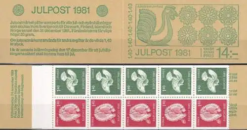 SCHWEDEN 1981 Mi-Nr. MH 85 Markenheft/booklet ** MNH