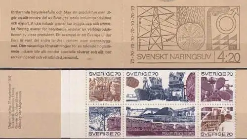 SCHWEDEN 1970 Mi-Nr. MH 26 I Markenheft/booklet ** MNH