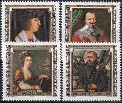 LIECHTENSTEIN 1982 Mi-Nr. 809/12 ** MNH