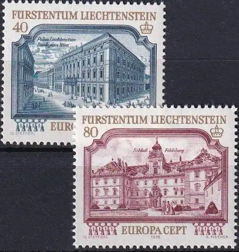 LIECHTENSTEIN 1978 Mi-Nr. 692/93 ** MNH