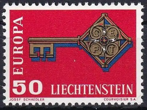 LIECHTENSTEIN 1968 Mi-Nr. 495 ** MNH