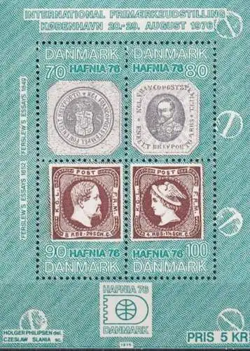 DÄNEMARK 1975 Mi-Nr. Block 1 ** MNH