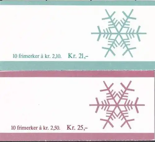 NORWEGEN 1986 Mi-Nr. MH 958/59 Markenheft/booklet  ** MNH