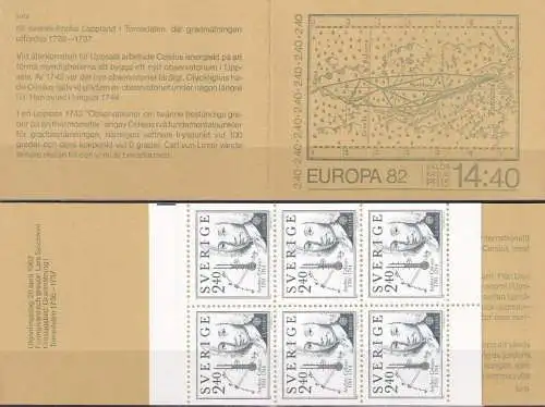 SCHWEDEN 1982 Mi-Nr. MH 6x 1188 Markenheft/booklet ** MNH