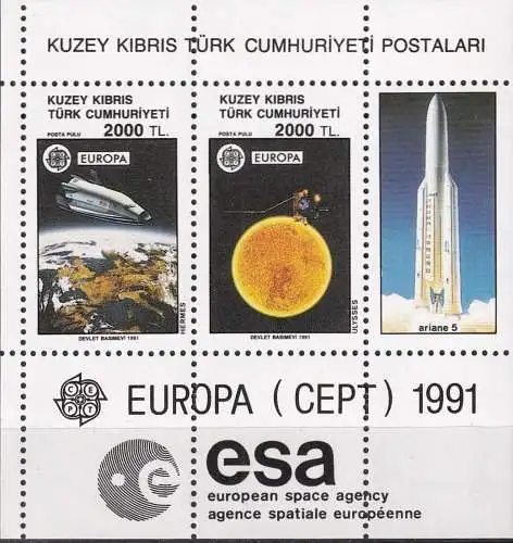 TÜRK. ZYPERN 1991 Mi-Nr. Block 9 ** MNH