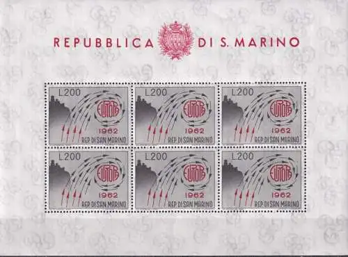 SAN MARINO 1962 Mi-Nr. 749 Kleinbogen ** MNH