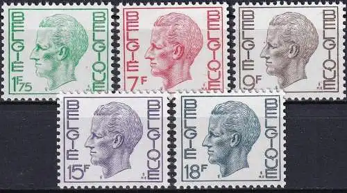 BELGIEN 1971 Mi-Nr. 1637/41 ** MNH