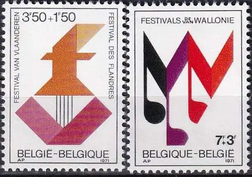 BELGIEN 1971 Mi-Nr. 1651/52 ** MNH