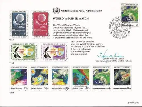 UNO WIEN 1989 Mi-Nr. 36 Erinnerungskarte - souvenir card