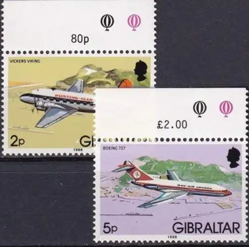 GIBRALTAR 1987 Mi-Nr. 433 + 436 YIII ** MNH