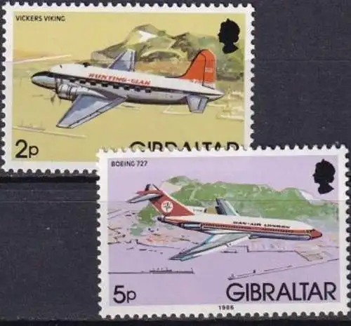 GIBRALTAR 1987 Mi-Nr. 433 + 436 YIII ** MNH