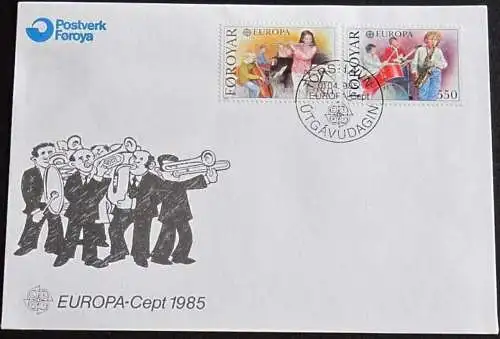 FÄRÖER 1985 Mi-Nr. 116/17 CEPT FDC