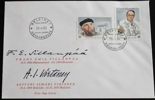 FINNLAND 1980 Mi-Nr. 867/68 FDC - CEPT