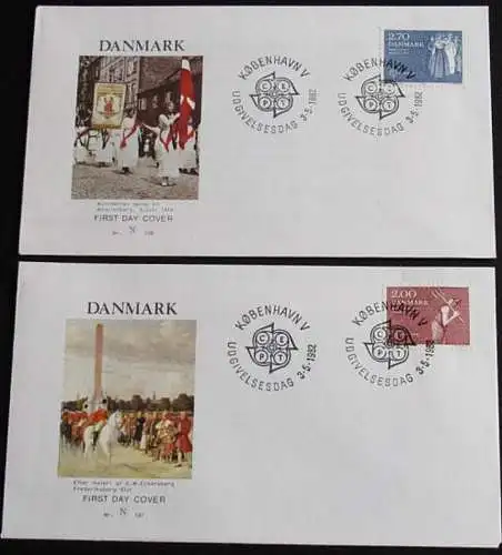 DÄNEMARK 1982 Mi-Nr. 749/50 FDC - CEPT