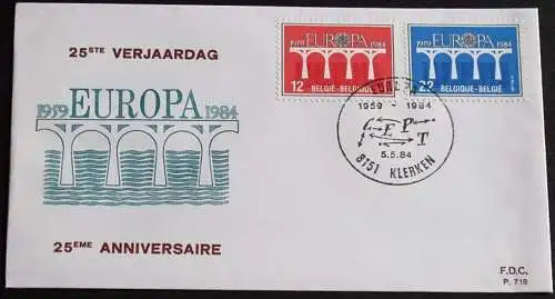 BELGIEN 1984 Mi-Nr. 2182/83 CEPT FDC