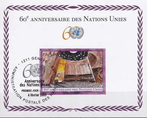 UNO GENF 2005 Mi-Nr. Block 20 o used - aus Abo