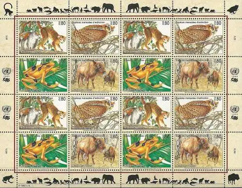 UNO GENF 1995 Mi-Nr. 263/66 Kleinbogen ** MNH