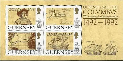 GUERNSEY 1992 Mi-Nr. Block 8 ** MNH - CEPT