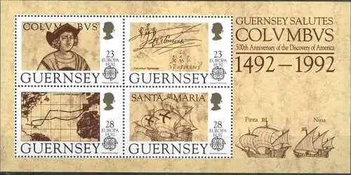 GUERNSEY 1992 Mi-Nr. Block 8 ** MNH - CEPT