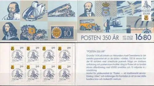 SCHWEDEN 1986 Mi-Nr. MH 8x 1381 Markenheft/booklet ** MNH