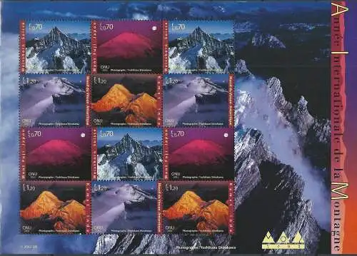UNO GENF 2002 Mi-Nr. 440/43 Kleinbogen ** MNH