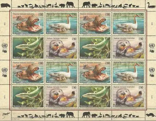 UNO GENF 2000 Mi-Nr. 385/88 Kleinbogen ** MNH