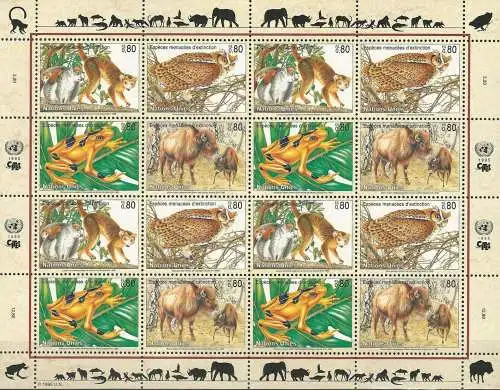 UNO GENF 1995 Mi-Nr. 263/66 Kleinbogen ** MNH