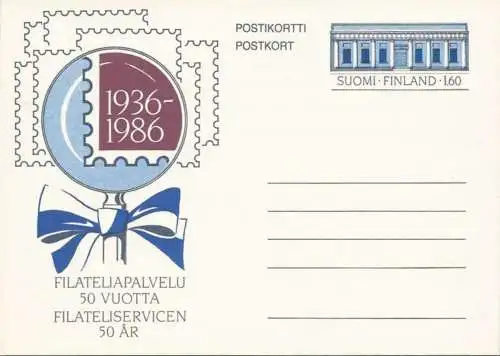 FINNLAND 1987 Mi-Nr. P 159 Ganzsache Postkarte ungelaufen