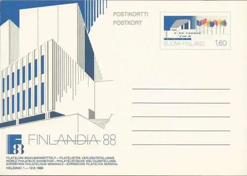 FINNLAND 1986 Mi-Nr. P 157 Ganzsache Postkarte ungelaufen