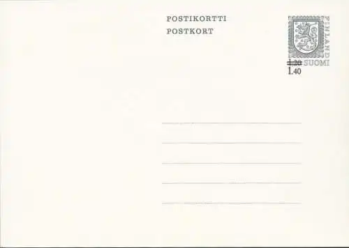 FINNLAND 1984 Mi-Nr. P 149 Ganzsache Postkarte ungelaufen