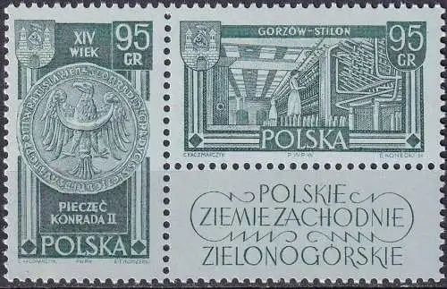 POLEN 1962 Mi-Nr. 1301/02 Zierfeld ** MNH