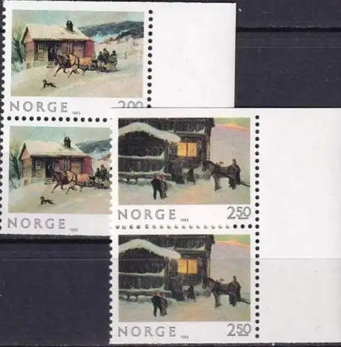 NORWEGEN 1983 Mi-Nr. 894/95 DD ** MNH