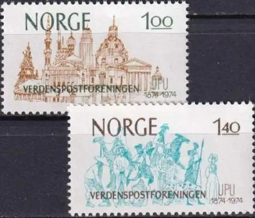 NORWEGEN 1974 Mi-Nr. 691/92 ** MNH