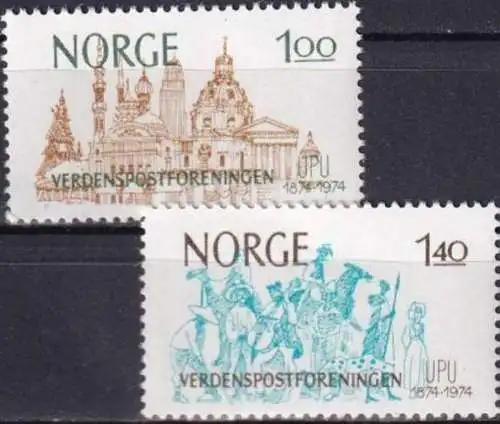 NORWEGEN 1974 Mi-Nr. 691/92 ** MNH