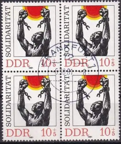 DDR 1981 Mi-Nr. 2648 Viererblock o used