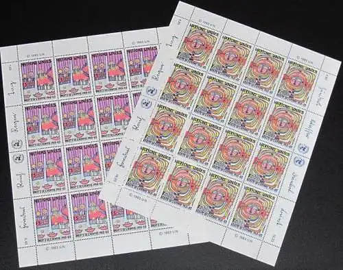 UNO GENF 1983 Mi-Nr. 117/18 Kleinbogen ** MNH