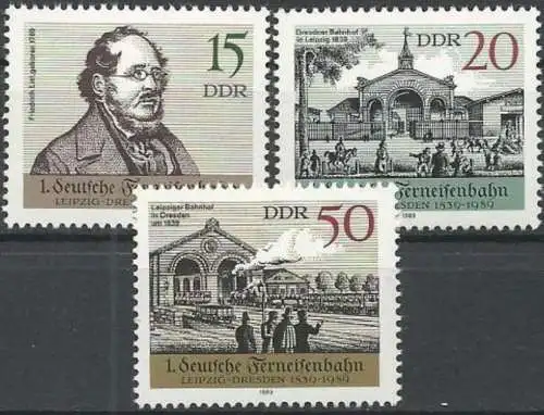 DDR 1989 Mi-Nr. 3238/40 ** MNH