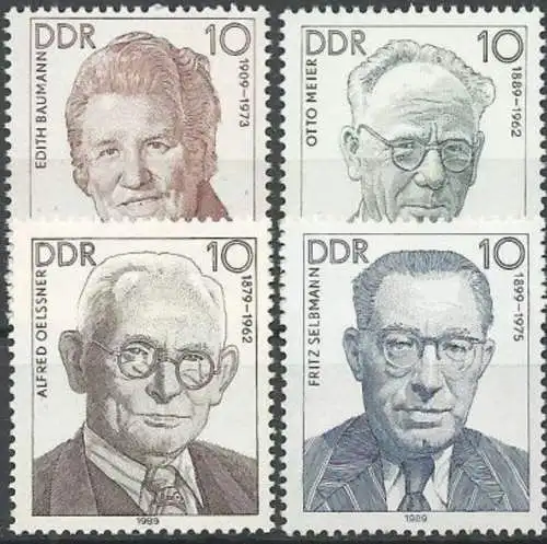 DDR 1988 Mi-Nr. 3222/25 ** MNH