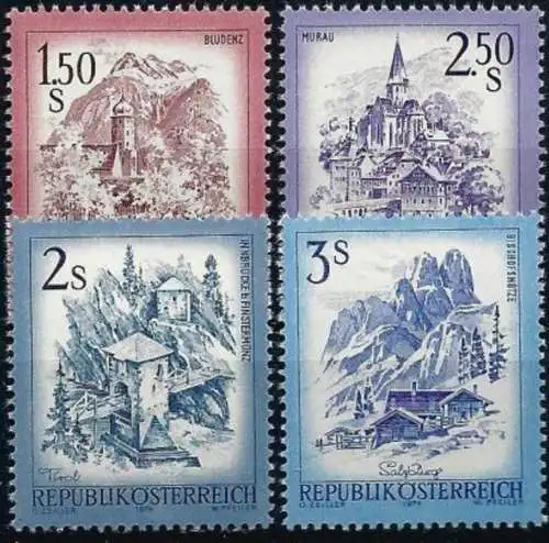 ÖSTERREICH 1974 Mi-Nr. 1439/42 ** MNH