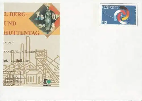 DEUTSCHLAND 2001 Mi-Nr. USo 29 GANZSACHE 2. Berg- und Hüttentag ungebraucht